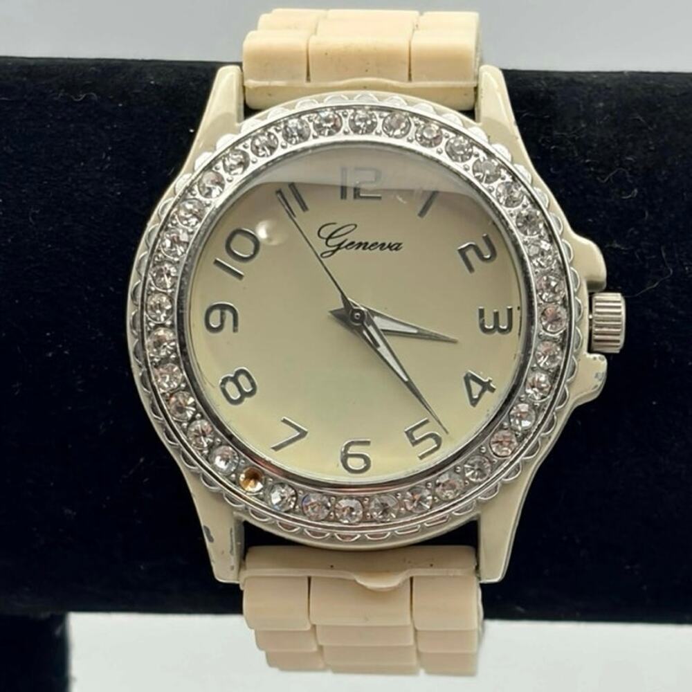 Cream & Silver Geneva Men’s Watch